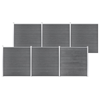 vidaXL Garden Fence WPC 1045x186 cm Grey - Giant Lobelia