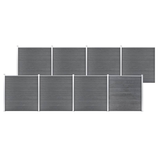 Garden Fence WPC 1391x186 cm Grey - Giant Lobelia