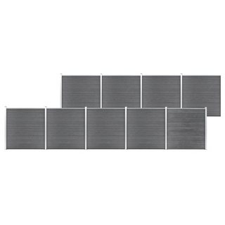 vidaXL Garden Fence WPC 1564x186 cm Grey - Giant Lobelia