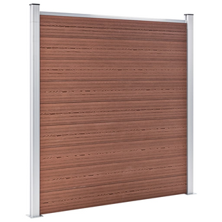 Garden Fence WPC 1045x186 cm Brown - Giant Lobelia