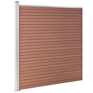 Garden Fence WPC 1045x186 cm Brown - Giant Lobelia