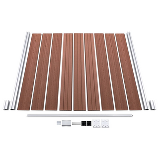 Garden Fence WPC 1045x186 cm Brown - Giant Lobelia