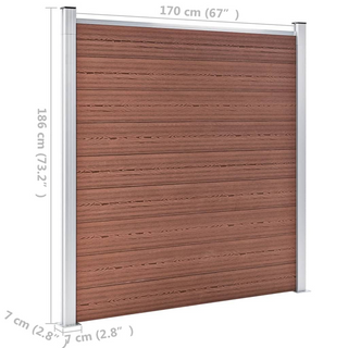 Garden Fence WPC 1045x186 cm Brown - Giant Lobelia