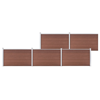 Garden Fence WPC 872x106 cm Brown - Giant Lobelia