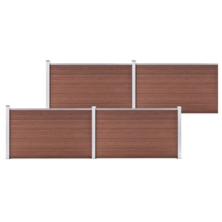 Garden Fence WPC 699x106 cm Brown - Giant Lobelia