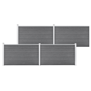 Garden Fence WPC 699x106 cm Grey - Giant Lobelia