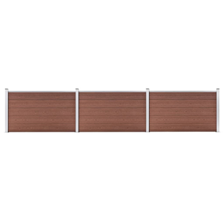 Garden Fence WPC 526x106 cm Brown - Giant Lobelia