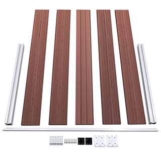 Garden Fence WPC 526x106 cm Brown - Giant Lobelia