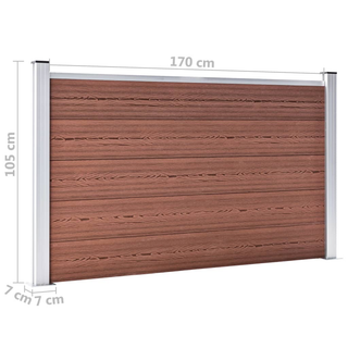 Garden Fence WPC 526x106 cm Brown - Giant Lobelia