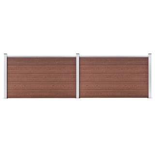 Garden Fence WPC 353x106 cm Brown - Giant Lobelia