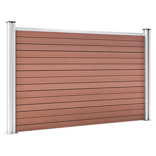 Garden Fence WPC 353x106 cm Brown - Giant Lobelia