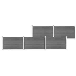 Garden Fence WPC 872x106 cm Grey - Giant Lobelia