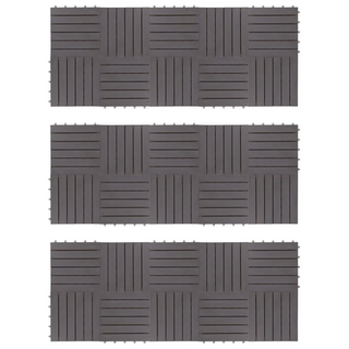 vidaXL Decking Tiles 30 pcs Grey Wash 30x30 cm Solid Acacia Wood - Giant Lobelia