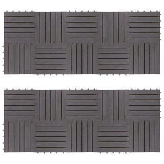 vidaXL Decking Tiles 20 pcs Grey Wash 30x30 cm Solid Acacia Wood - Giant Lobelia