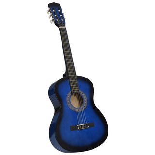 vidaXL Classical Guitar for Beginner with Bag Blue 3/4 36" - Giant Lobelia