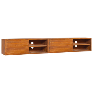 Wall-mounted TV Cabinet 180x30x30 cm Solid Teak Wood - Giant Lobelia