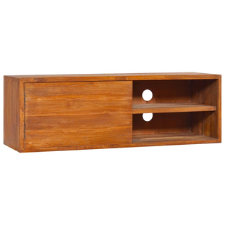 Wall-mounted TV Cabinet 180x30x30 cm Solid Teak Wood - Giant Lobelia