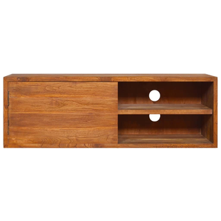 Wall-mounted TV Cabinet 180x30x30 cm Solid Teak Wood - Giant Lobelia