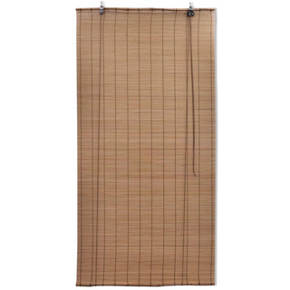 Bamboo Roller Blinds 2 pcs 100 x 160 cm Brown - Giant Lobelia