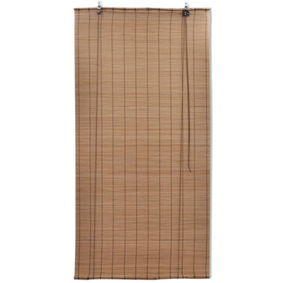 Bamboo Roller Blinds 2 pcs 80 x 160 cm Brown - Giant Lobelia