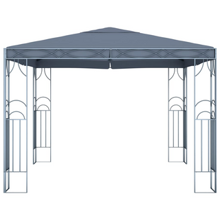 Gazebo with LED String Lights 300x300 cm Anthracite - Giant Lobelia