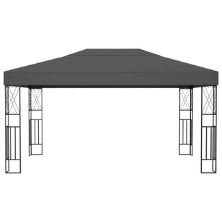 Gazebo with LED String Lights 3x4 m Anthracite Fabric - Giant Lobelia