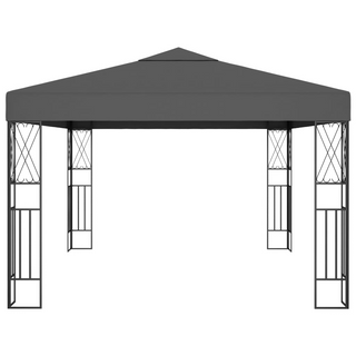 Gazebo with LED String Lights 3x4 m Anthracite Fabric - Giant Lobelia