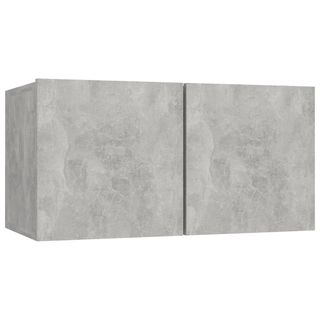 vidaXL 8 Piece TV Cabinet Set Concrete Grey Engineered Wood - GIANT LOBELIA