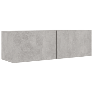 vidaXL 8 Piece TV Cabinet Set Concrete Grey Engineered Wood - GIANT LOBELIA