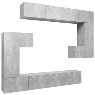 8 Piece TV Cabinet Set Concrete Grey - Giant Lobelia