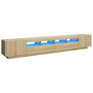 TV Cabinet with LED Lights Sonoma Oak 260x35x40 cm - Giant Lobelia