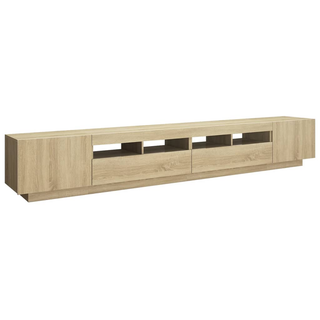 TV Cabinet with LED Lights Sonoma Oak 260x35x40 cm - Giant Lobelia