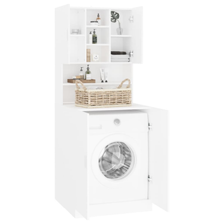 Washing Machine Cabinet White - Giant Lobelia