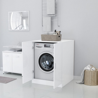 Washing Machine Cabinet White - Giant Lobelia