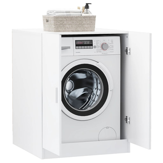 Washing Machine Cabinet White - Giant Lobelia