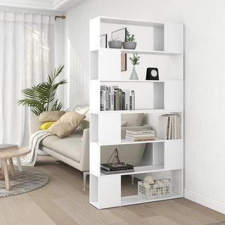 Book Cabinet Room Divider White 100x24x188 cm - Giant Lobelia