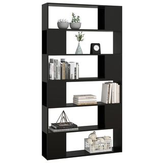 Book Cabinet Room Divider Black 100x24x188 cm - Giant Lobelia