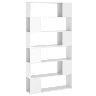 Book Cabinet Room Divider High Gloss White 100x24x188 cm - Giant Lobelia