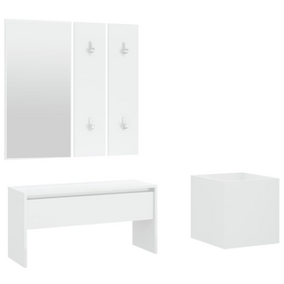 vidaXL Hallway Furniture Set White Engineered Wood - Giant Lobelia