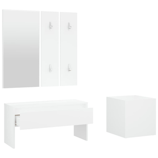 vidaXL Hallway Furniture Set White Engineered Wood - Giant Lobelia