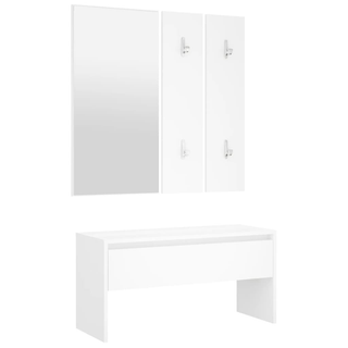 vidaXL Hallway Furniture Set White Engineered Wood - Giant Lobelia