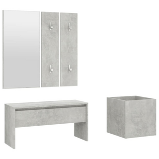 vidaXL Hallway Furniture Set Concrete Grey Engineered Wood - Giant Lobelia