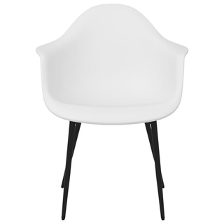 vidaXL Dining Chairs 6 pcs White PP - Giant Lobelia