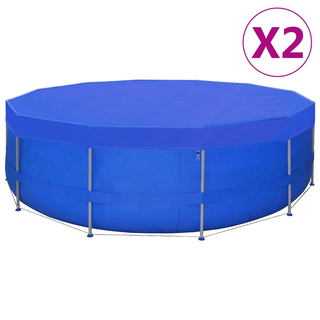 vidaXL Pool Covers 2 pcs PE Round 540 cm 90 g/m² - Giant Lobelia