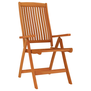 Folding Garden Chairs 8 pcs Solid Wood Eucalyptus - Giant Lobelia