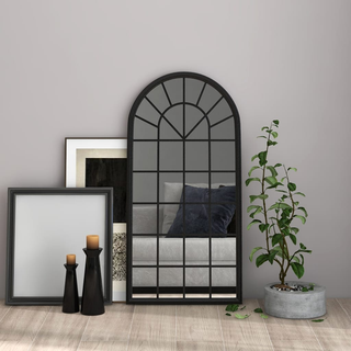 vidaXL Mirror Black 90x45 cm Iron for Indoor Use - Giant Lobelia