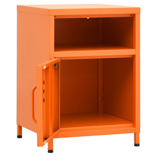 vidaXL Nightstands 2 pcs Orange 35x35x51 cm Steel - Giant Lobelia