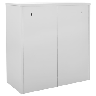 vidaXL Locker Cabinets 2 pcs Light Grey and Green 90x45x92.5 cm Steel - Giant Lobelia