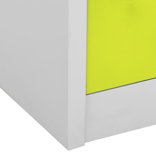 vidaXL Locker Cabinets 2 pcs Light Grey and Green 90x45x92.5 cm Steel - Giant Lobelia