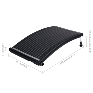 vidaXL Curved Pool Solar Heating Panels 3 pcs 110x65 cm - Giant Lobelia